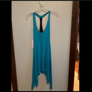 Vintage Havana Turquoise Razor Back Dress Size Small